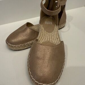 Eileen Fisher Lala Metallic Espadrille Flats